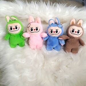 Labubu plush keychains (set of 4)